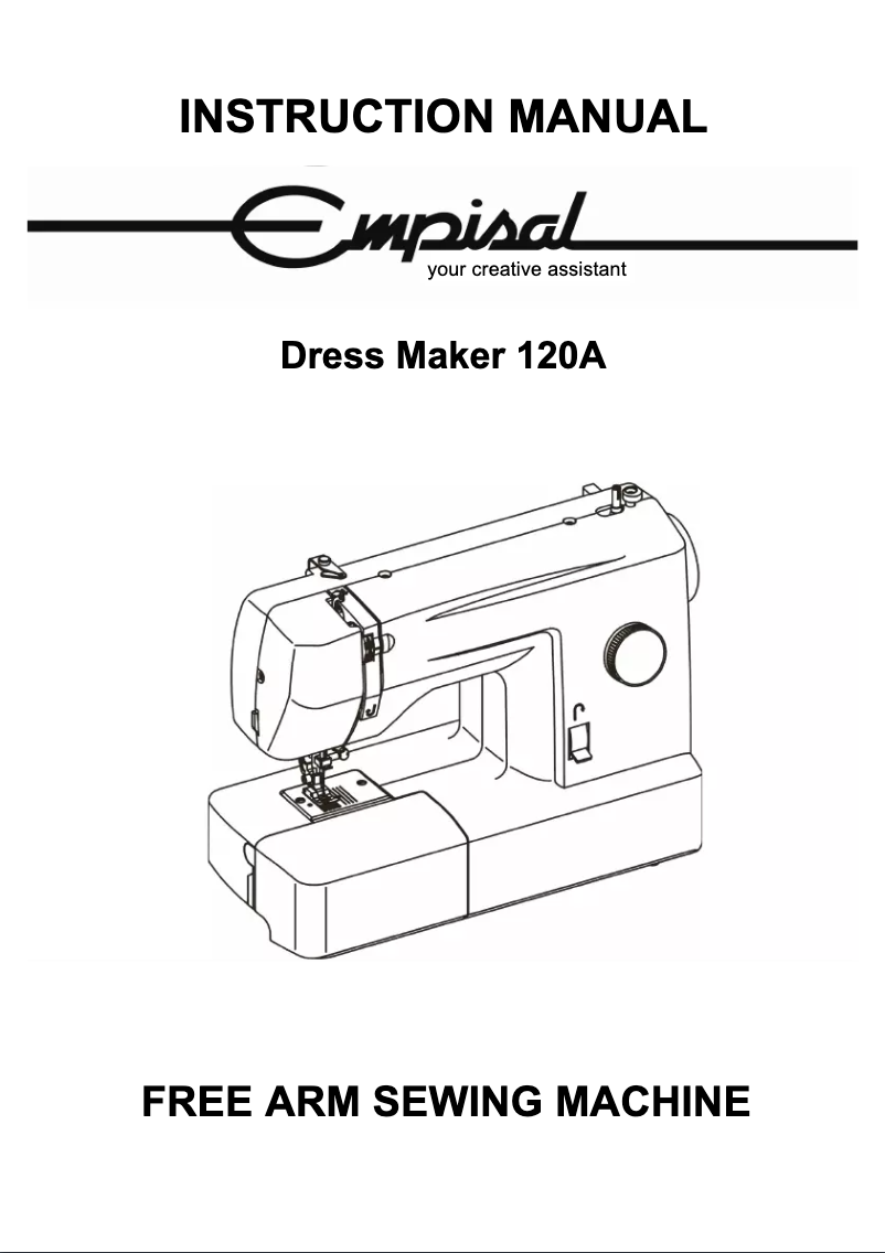 Imagen de la primera página del manual del dispositivo Dress Maker 120A