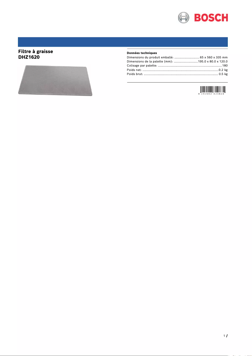 Imagen de la primera página del manual del dispositivo DHZ1620