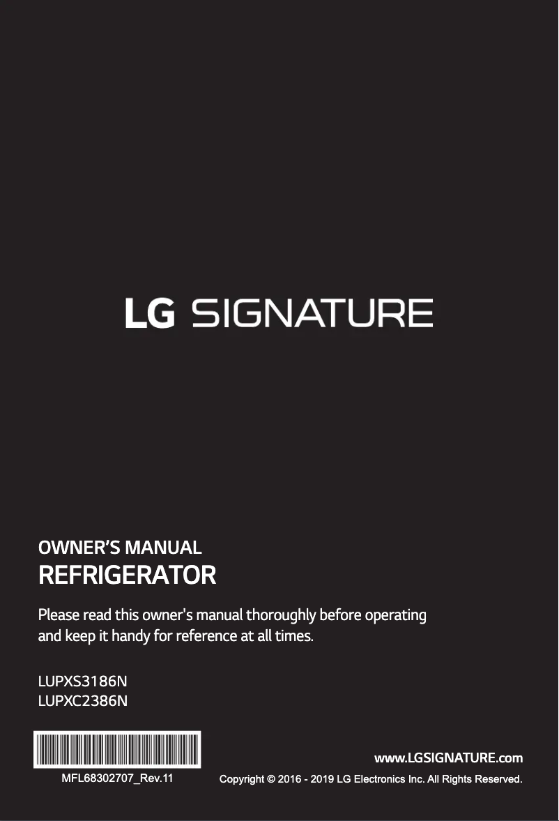 Imagen de la primera página del manual del dispositivo LUPXC2386N