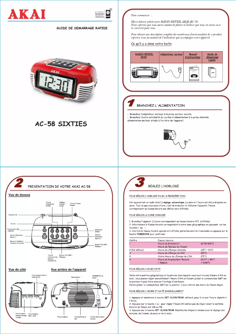 Página nº 1 - Manual de usuario AKAI AC-58