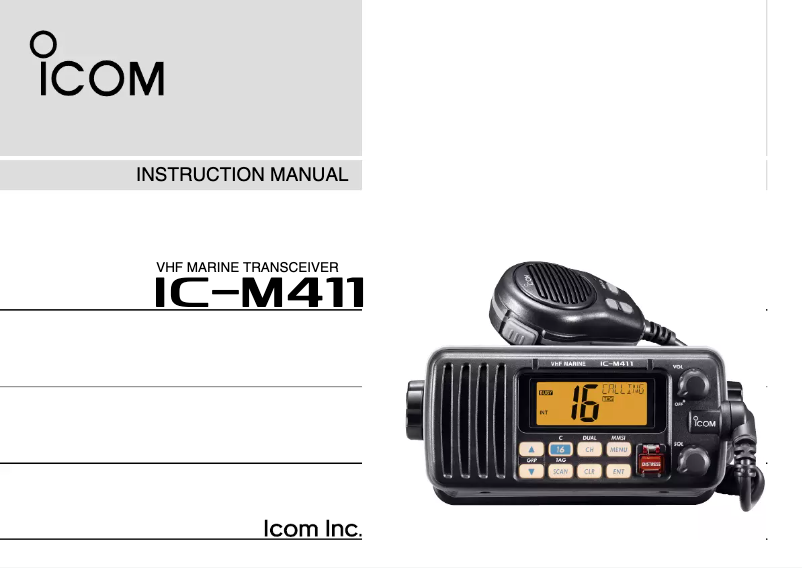 Página 1 del manual Manual de usuario ICOM IC-M411