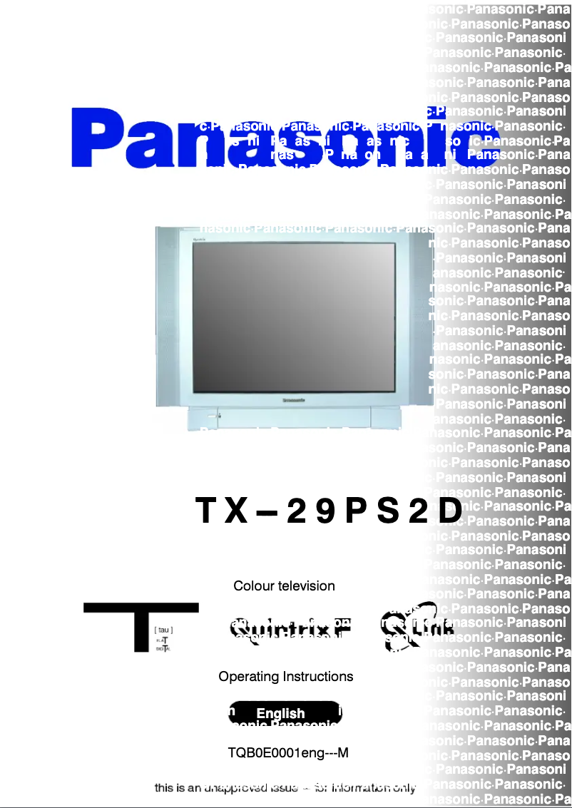 Página 1 del manual Manual de usuario Panasonic TX-29PS2D