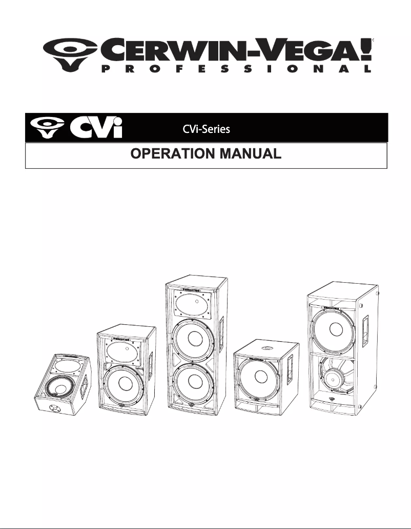 Página 1 del manual Manual de usuario Cerwin-Vega CVI-122M