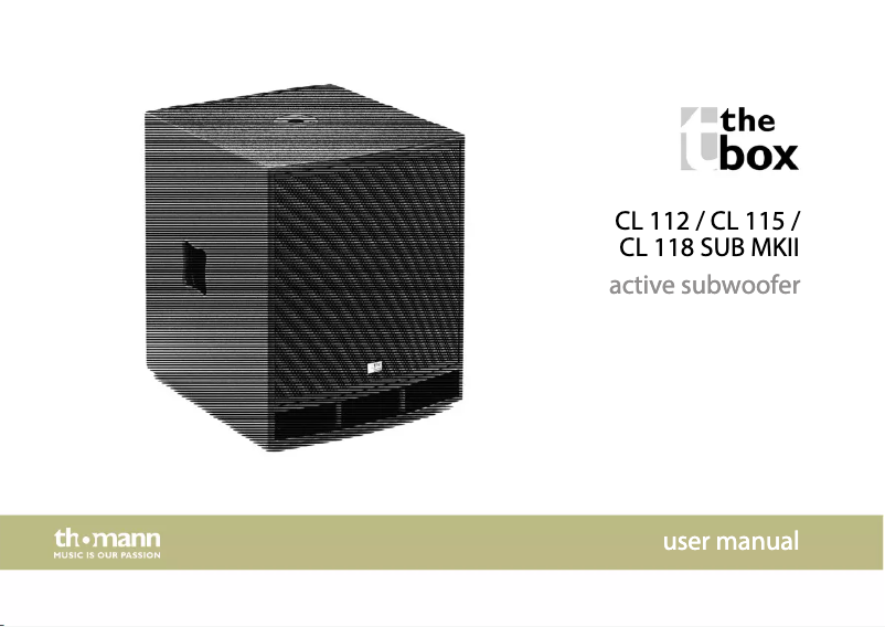 Página 1 del manual Manual de usuario The Box CL 118 Sub MK II