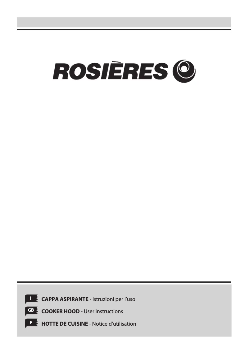 Página 1 del manual Manual de usuario Rosieres RHP97000LRB