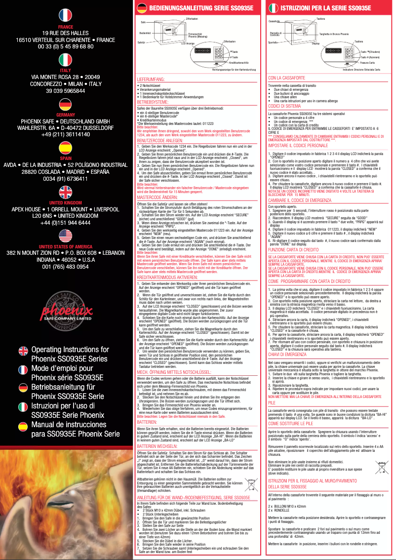 Imagen de la primera página del manual del dispositivo SS0935E