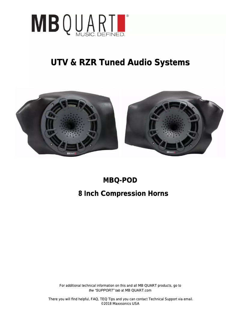 Imagen de la primera página del manual del dispositivo MBQ-STG2-BT