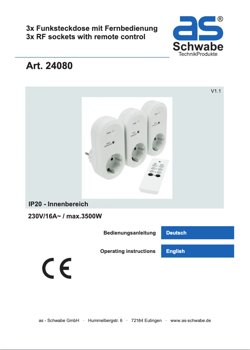 Imagen de la primera página del manual del dispositivo 24080