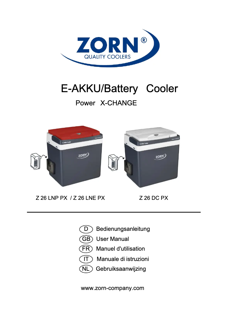 Página 1 del manual Manual de usuario ZORN Z 26 DC PX