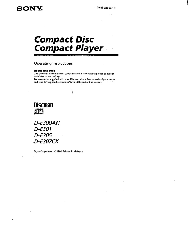 Imagen de la primera página del manual del dispositivo D-E301