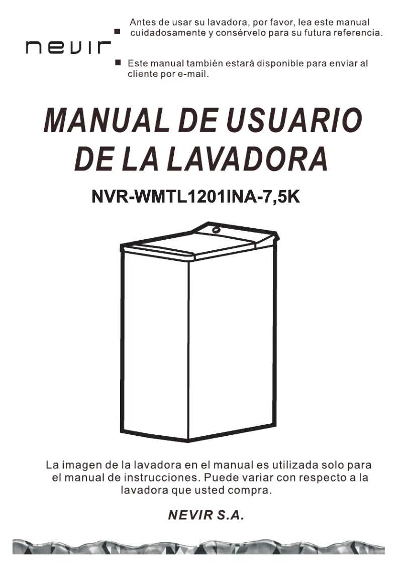 Imagen de la primera página del manual del dispositivo NVR-WMTL1201INA-7,5K