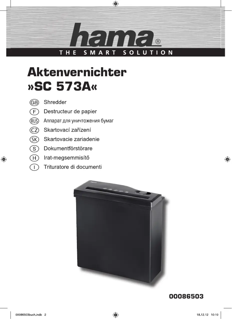 Página nº 1 - Manual de usuario Hama SC 573A