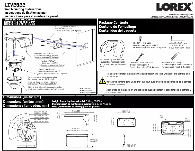 Imagen de la primera página del manual del dispositivo LZV2622BW