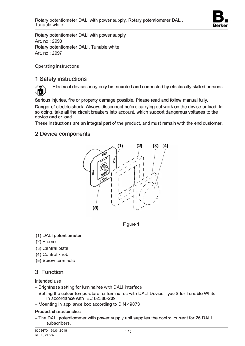 Imagen de la primera página del manual del dispositivo 2997