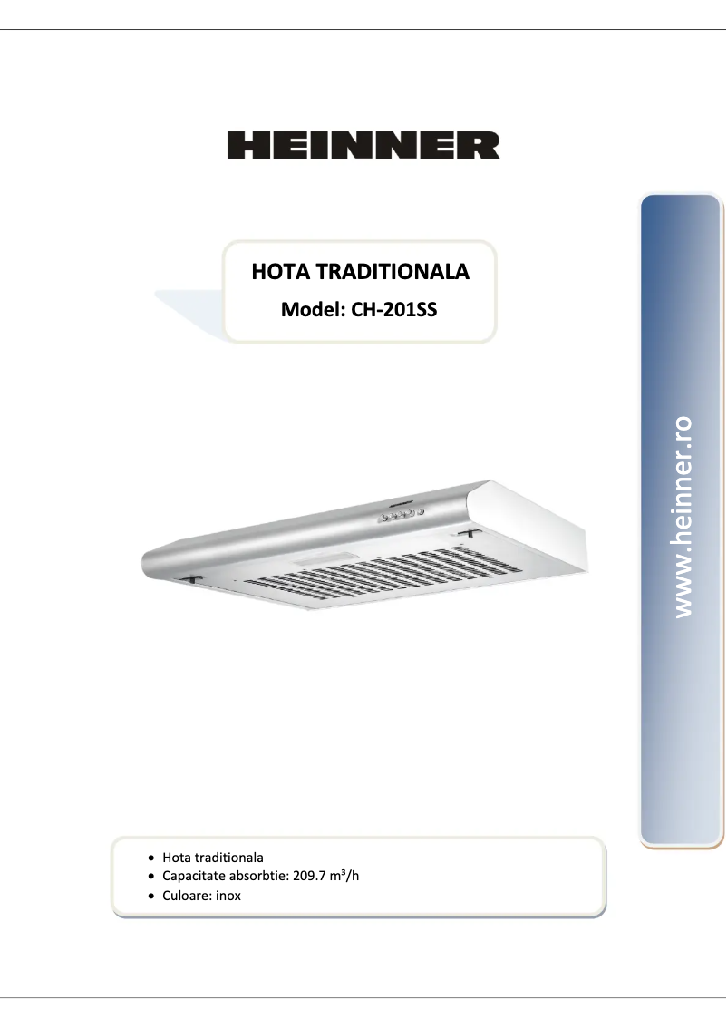 Imagen de la primera página del manual del dispositivo CH-201SS