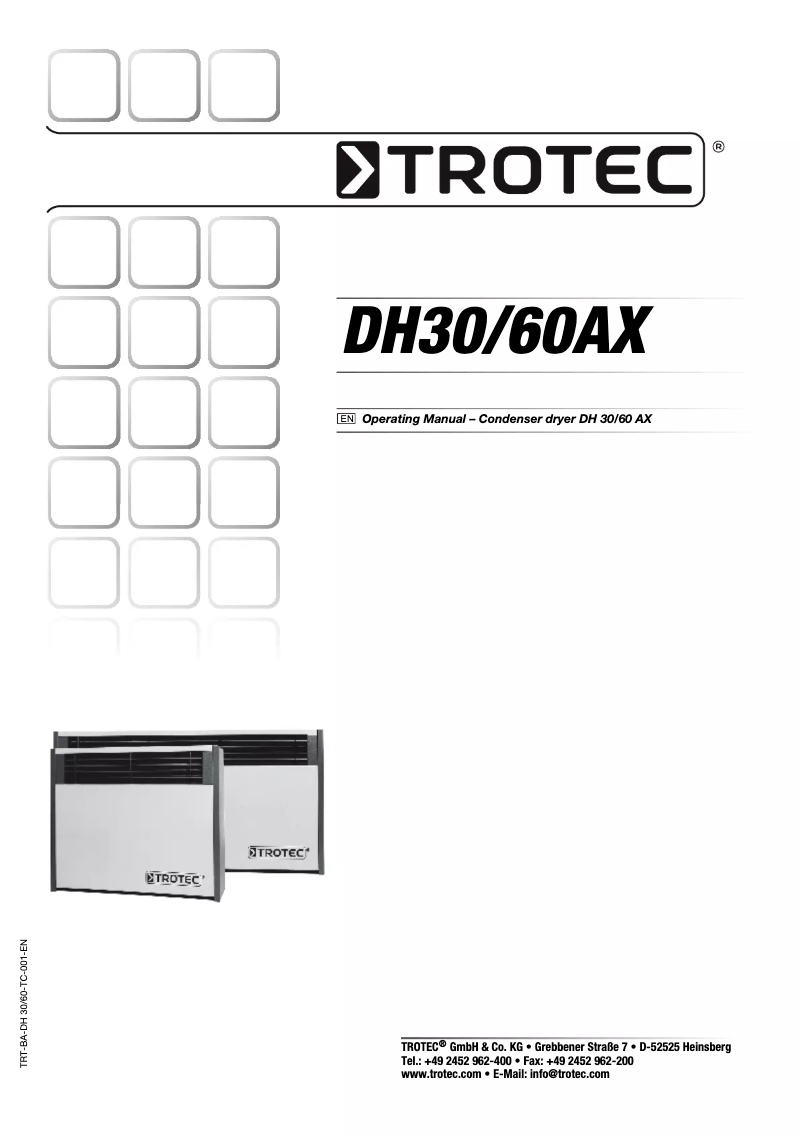 Imagen de la primera página del manual del dispositivo DH 60 AX