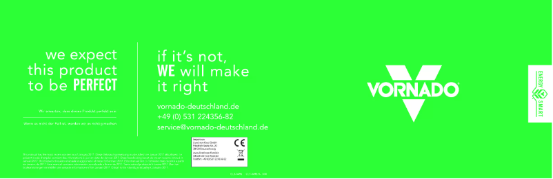 Página nº 1 - Manual de usuario Vornado 5303DC