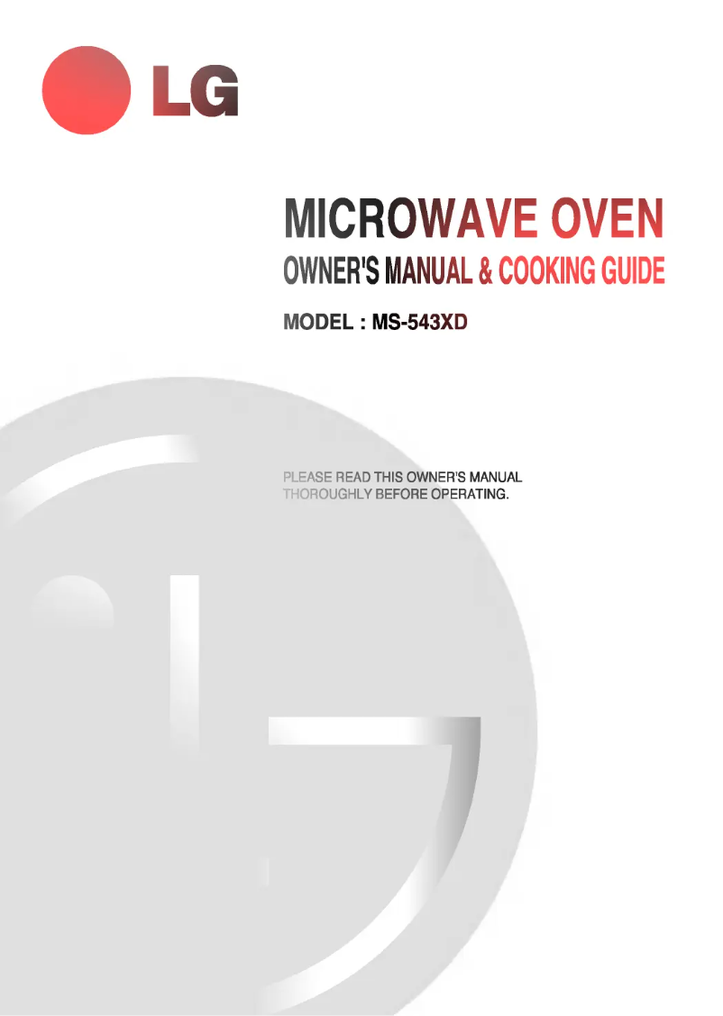 Página 1 del manual Manual de usuario LG MS-543XD