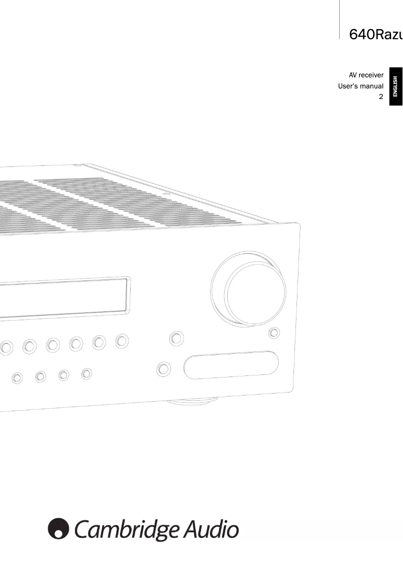 Página nº 1 - Manual de usuario Cambridge Azur 640R