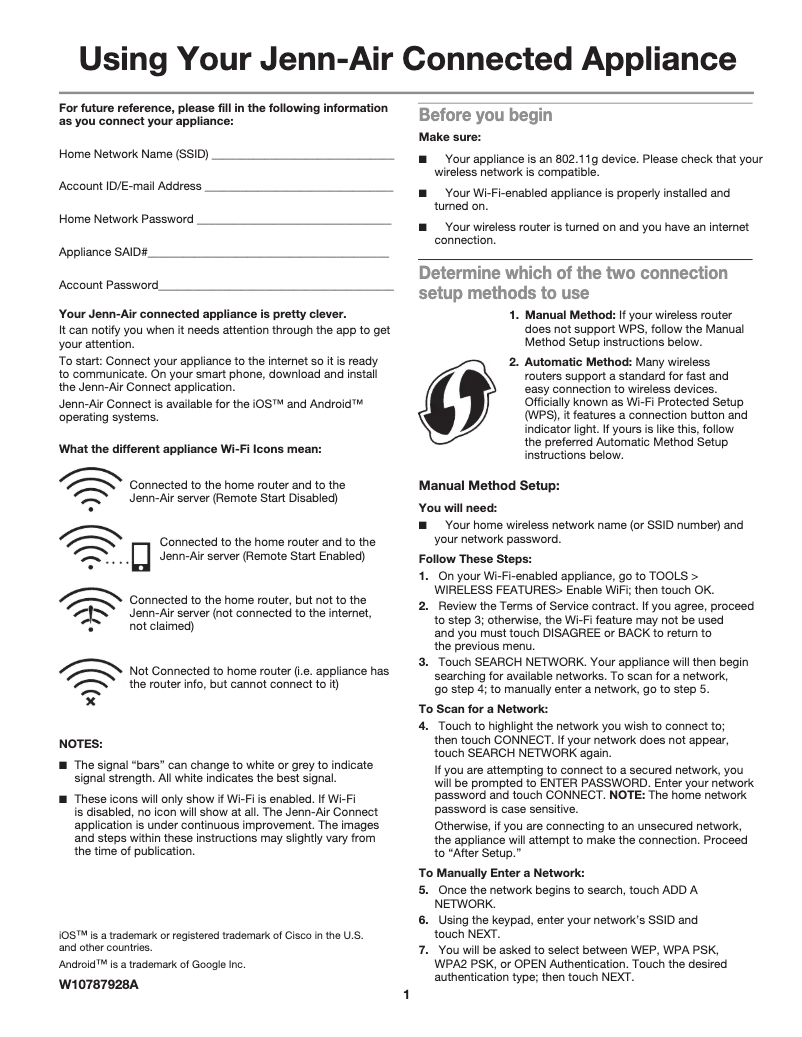 Imagen de la primera página del manual del dispositivo JMW3430DS