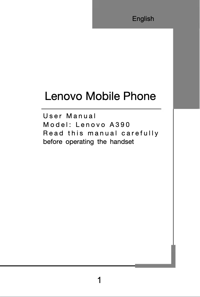 Página nº 1 - Manual de usuario Lenovo A390