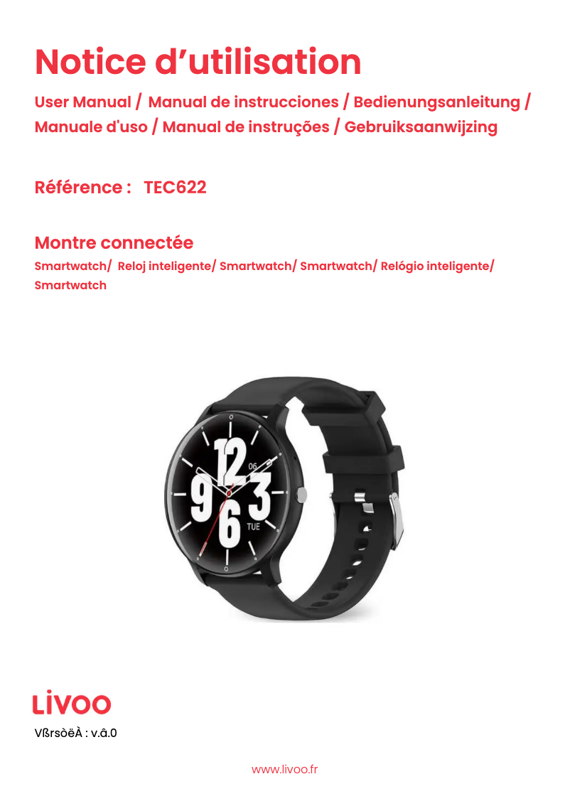 Imagen de la primera página del manual del dispositivo TEC622