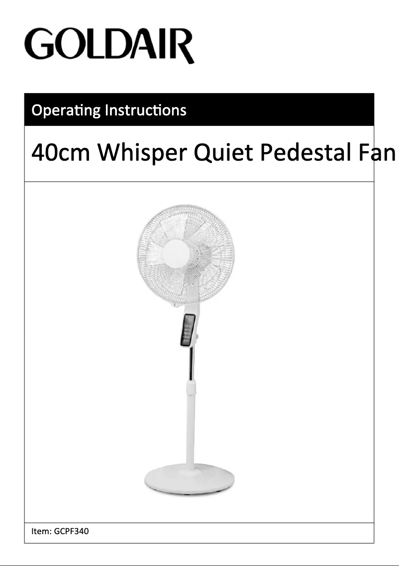 Imagen de la primera página del manual del dispositivo GCPF340