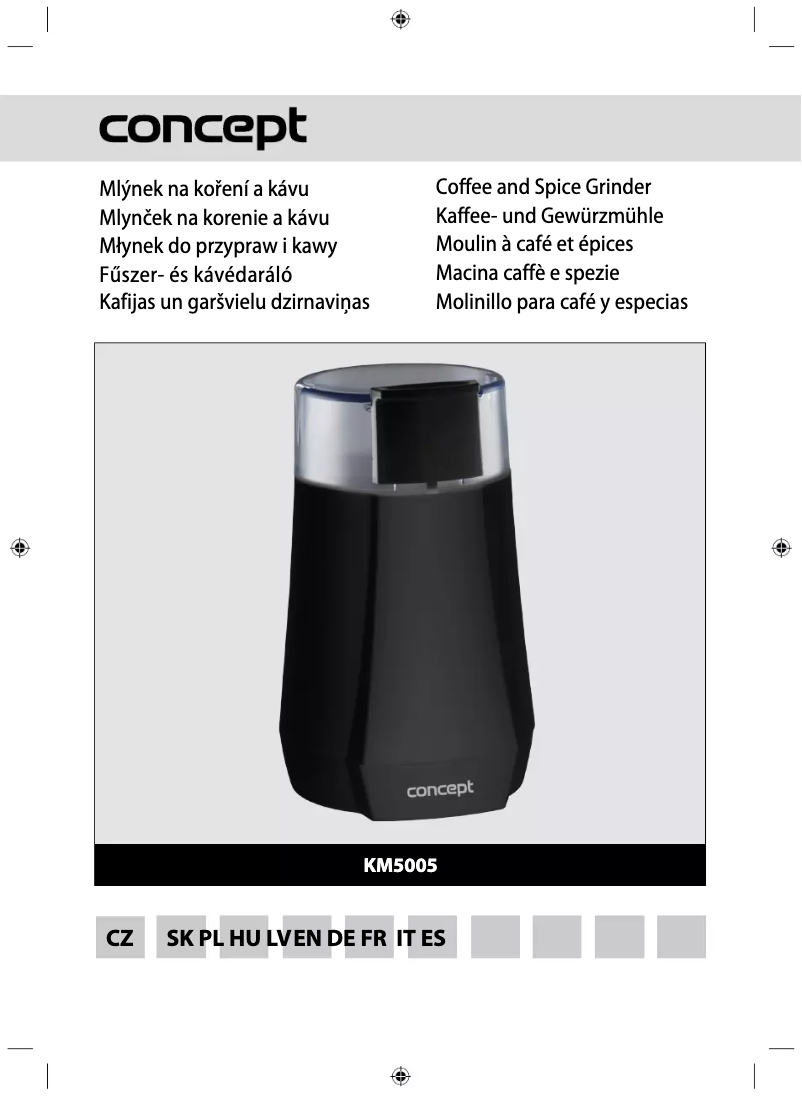 Imagen de la primera página del manual del dispositivo KM5005