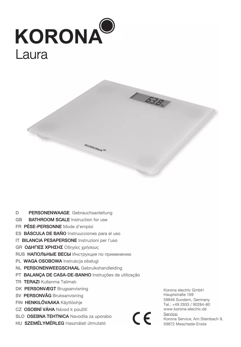 Página 1 del manual Manual de usuario Korona Laura