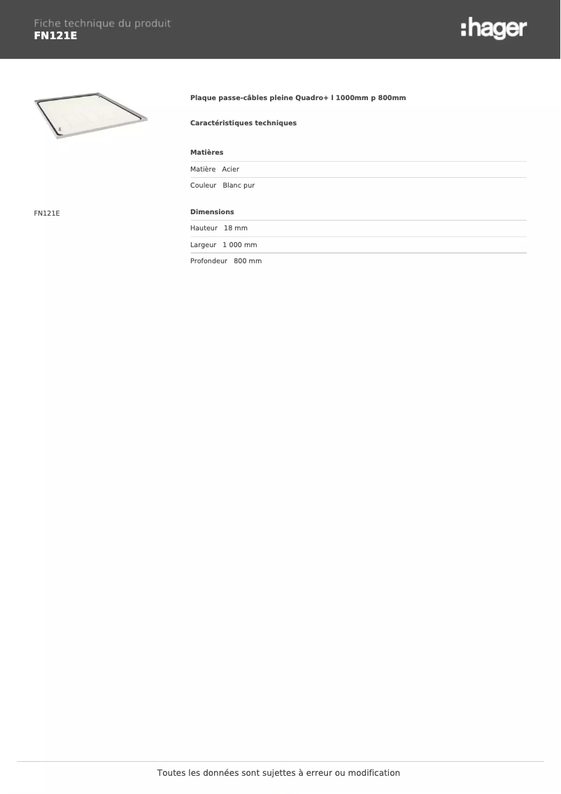 Imagen de la primera página del manual del dispositivo FN121E