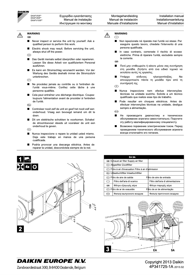 Imagen de la primera página del manual del dispositivo VAM650FB7VE