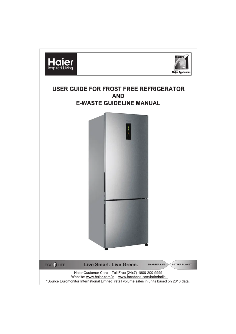 Página 1 del manual Manual de usuario Haier HRB-3654PSL-E