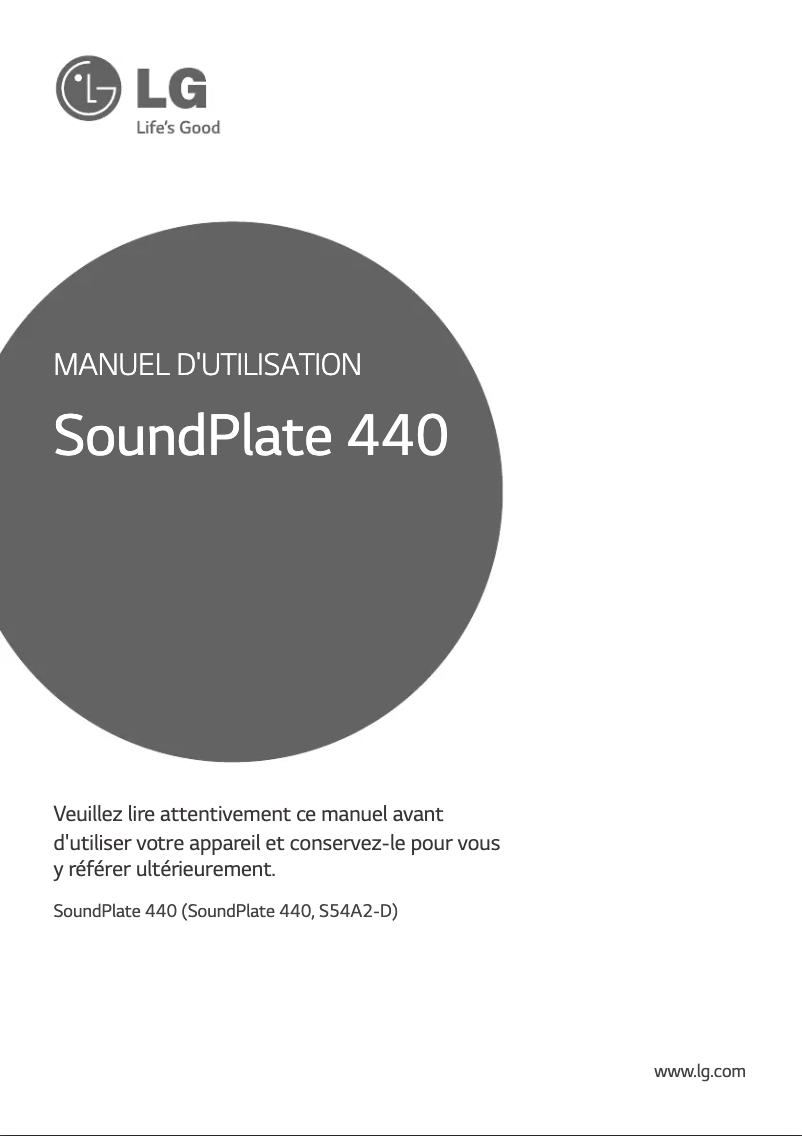 Imagen de la primera página del manual del dispositivo LAP440