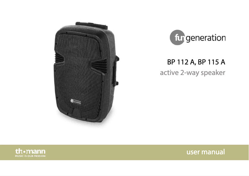 Página nº 1 - Manual de usuario Fun Generation BP 112 A