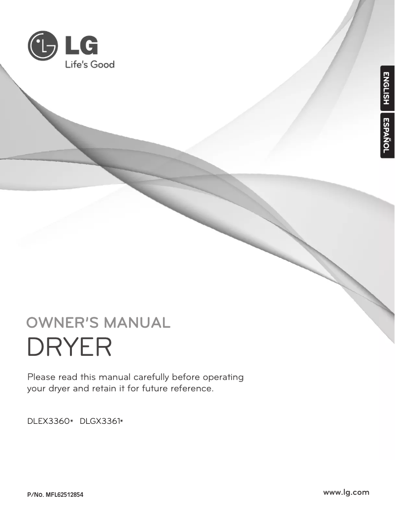 Página 1 del manual Manual de usuario LG DX3361V