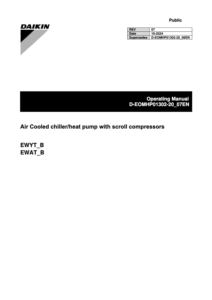 Página nº 1 - Guía de instalación Daikin EWAT360B-XLB1