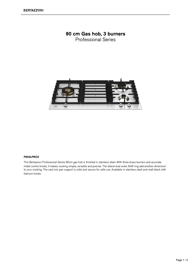 Imagen de la primera página del manual del dispositivo P903LPROX