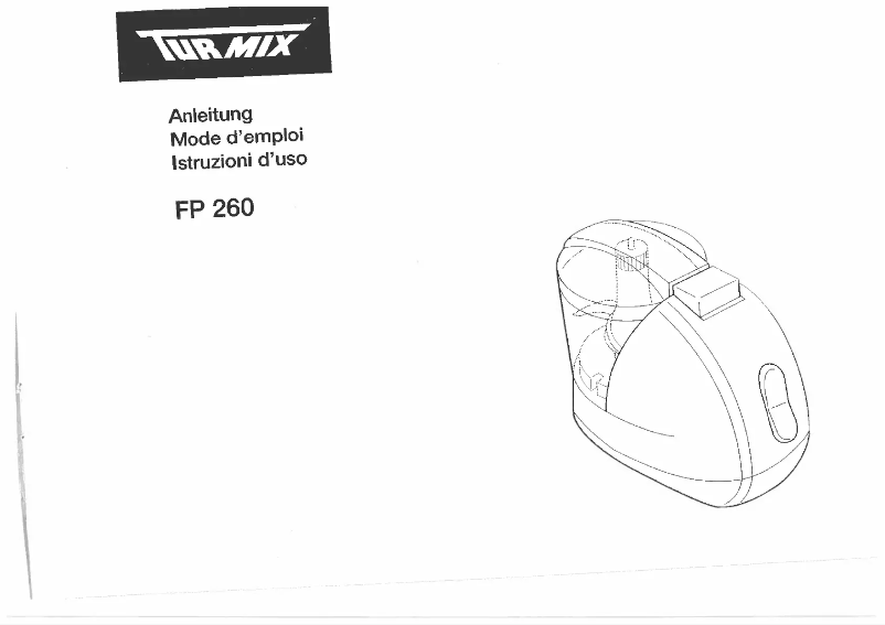 Página 1 del manual Manual de usuario Turmix FP 260