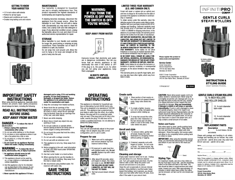 Imagen de la primera página del manual del dispositivo HS67