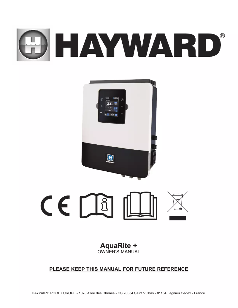 Imagen de la primera página del manual del dispositivo AquaRite+