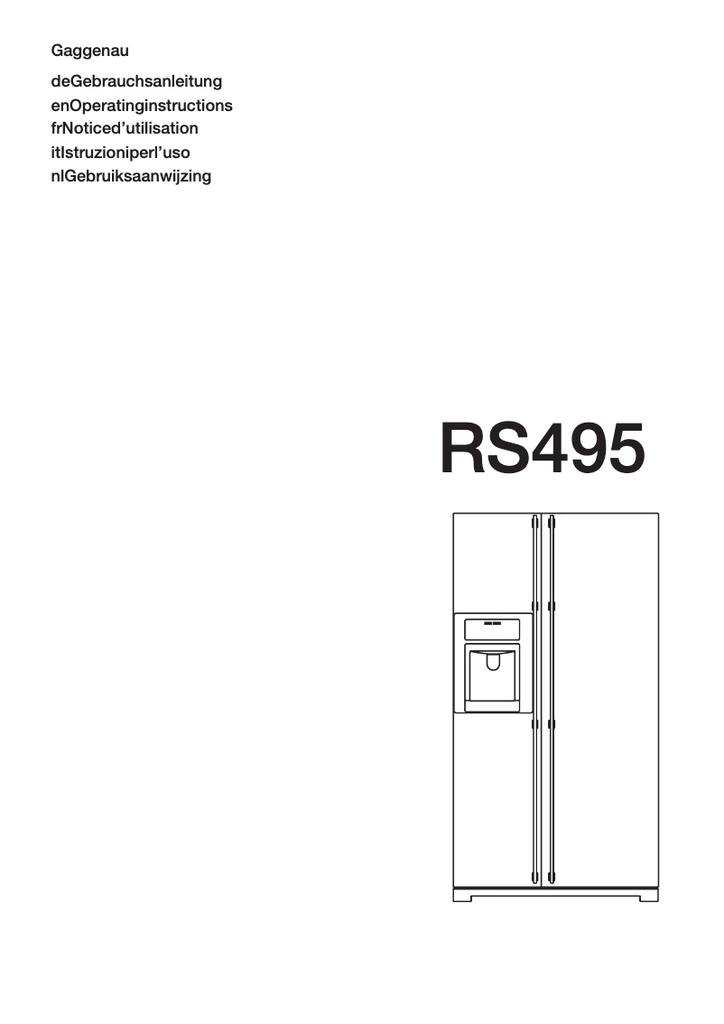 Página nº 1 - Manual de usuario Gaggenau RS 495 300
