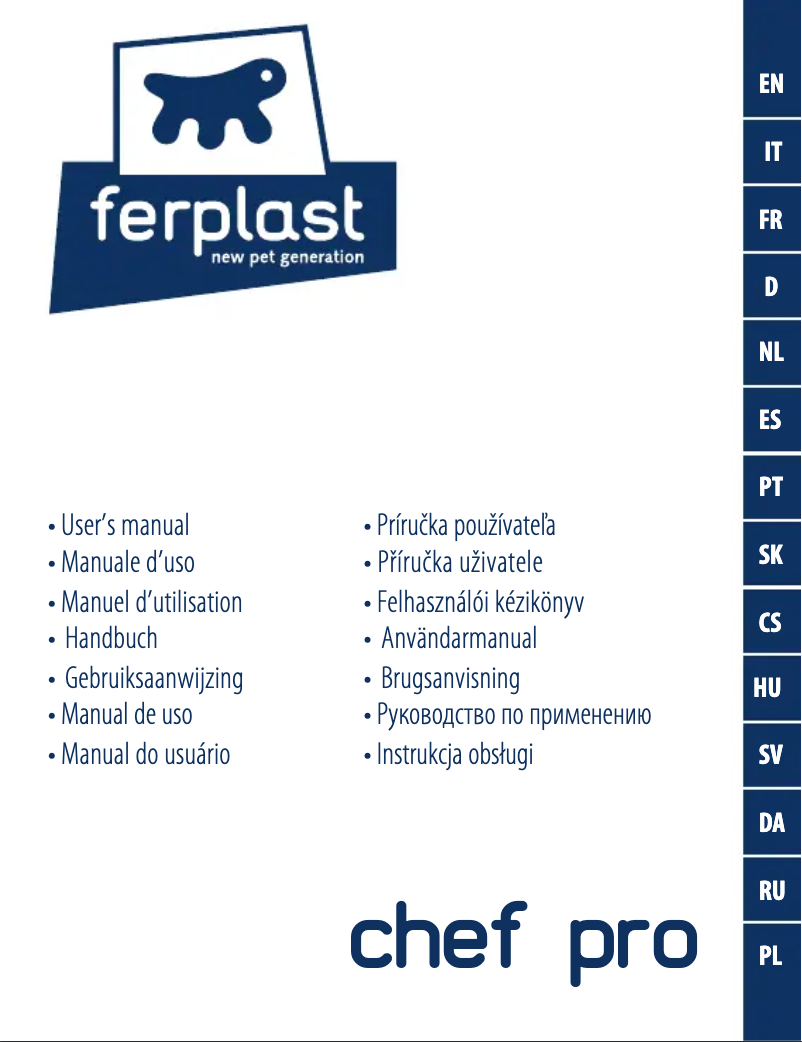Imagen de la primera página del manual del dispositivo Chef Pro