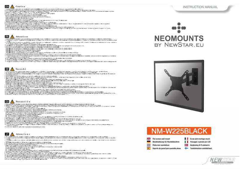 Imagen de la primera página del manual del dispositivo NM-W225