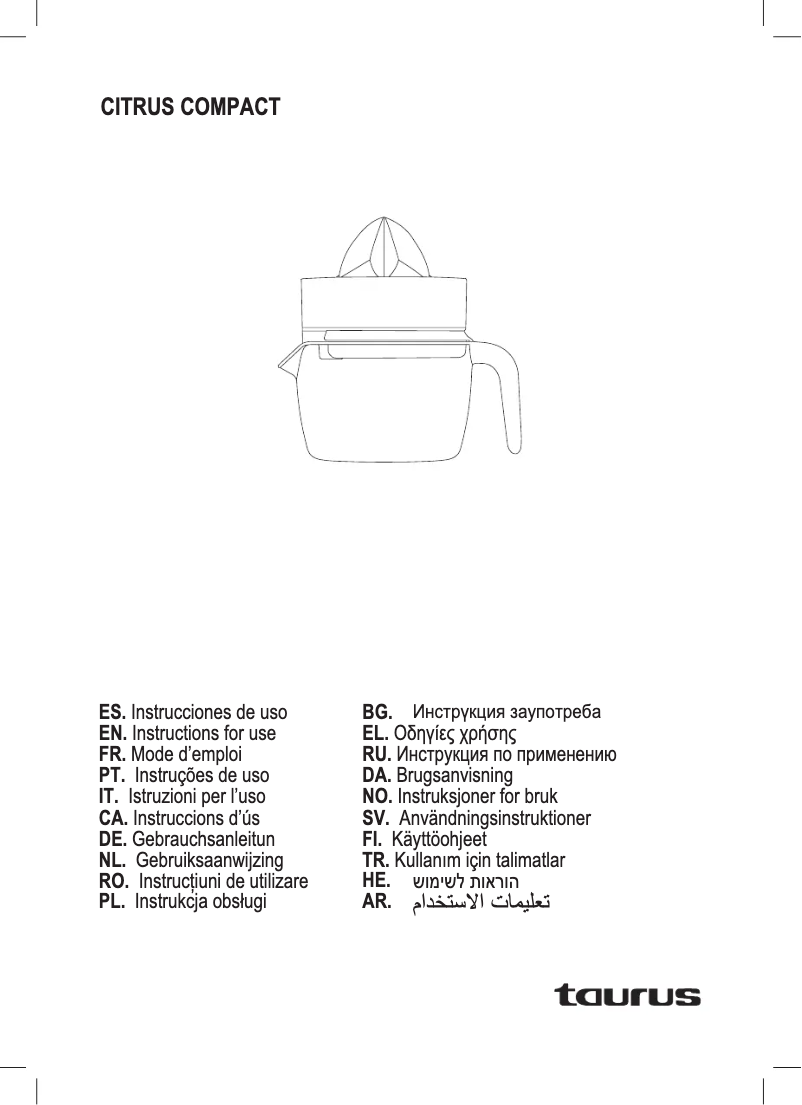 Imagen de la primera página del manual del dispositivo Citrus Compact