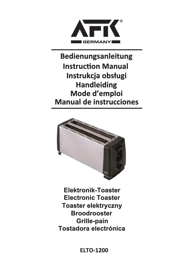 Página 1 del manual Manual de usuario AFK ELTO-700.10.2