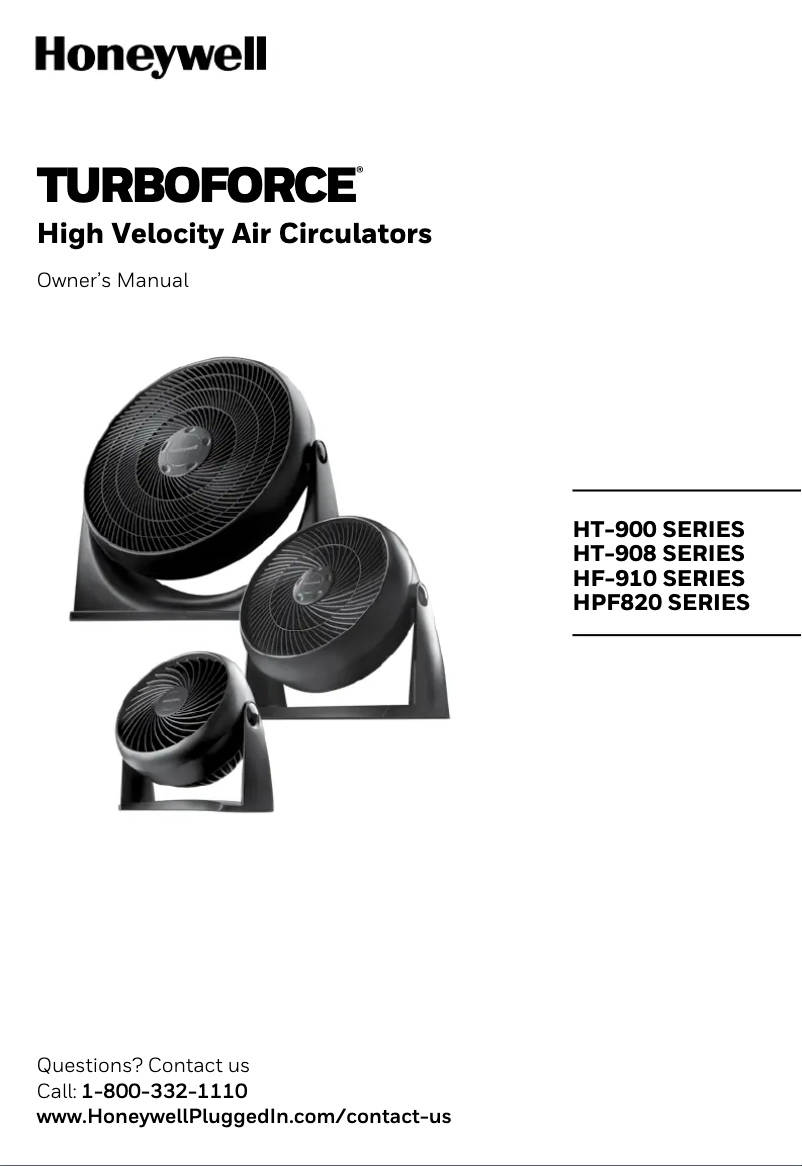 Página 1 del manual Manual de usuario Honeywell HT-900