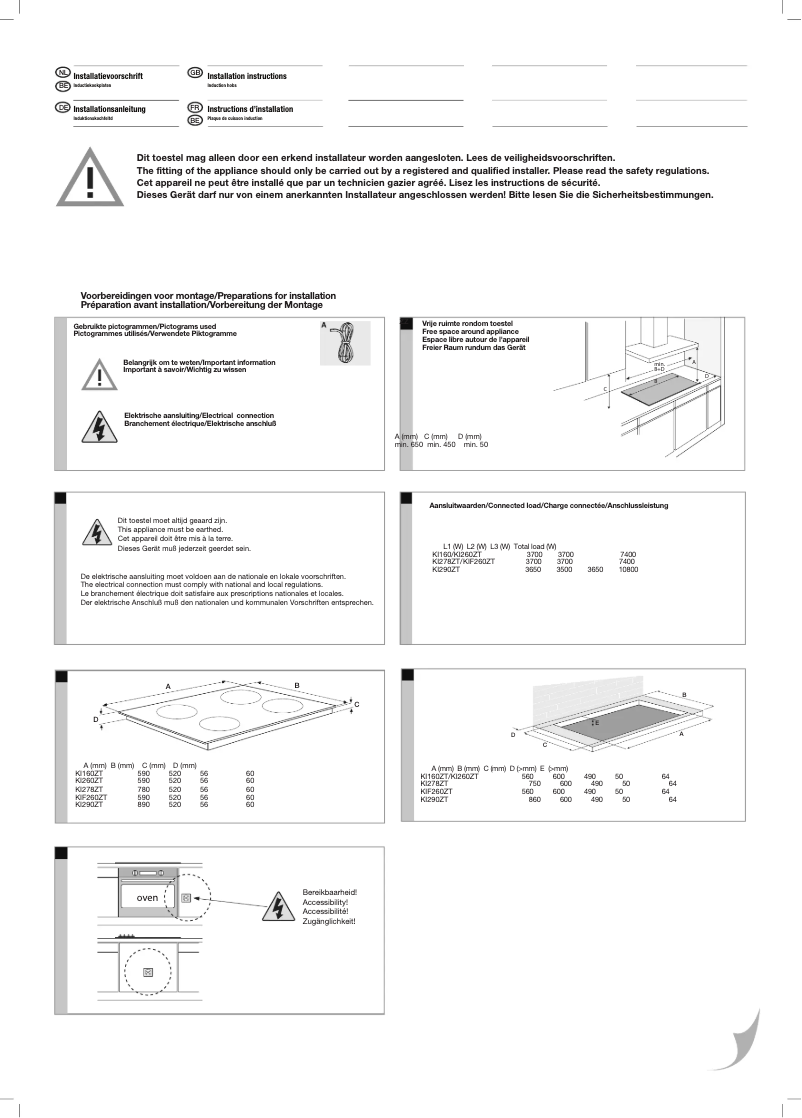 Imagen de la primera página del manual del dispositivo KI290ZT
