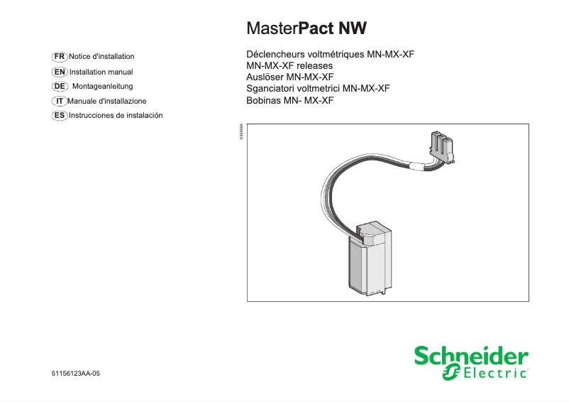 Página 1 del manual Manual de usuario Schneider Masterpact NT