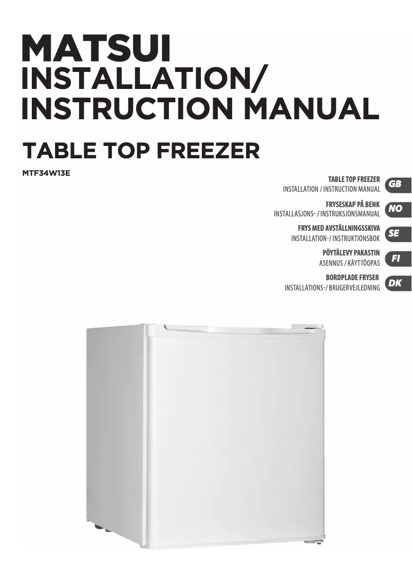 Imagen de la primera página del manual del dispositivo MTF34W13E