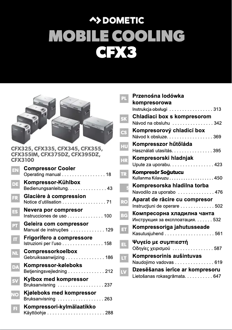 Imagen de la primera página del manual del dispositivo CFX3 45